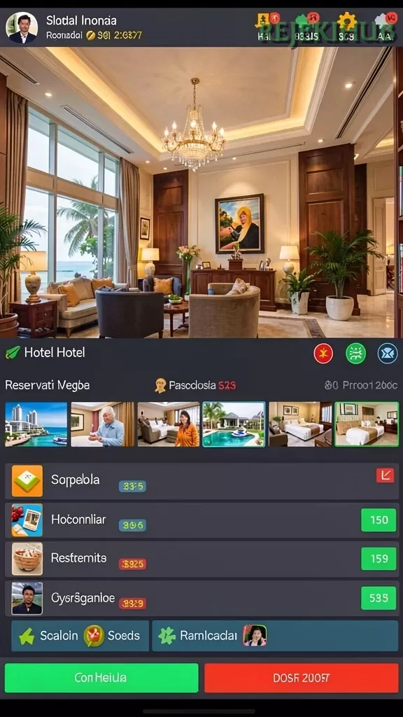 Cuplikan layar KA789 — menu navigasi