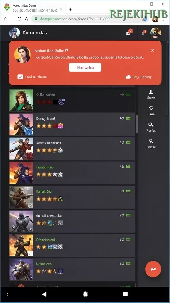 Cuplikan layar VENOM889 — menu navigasi